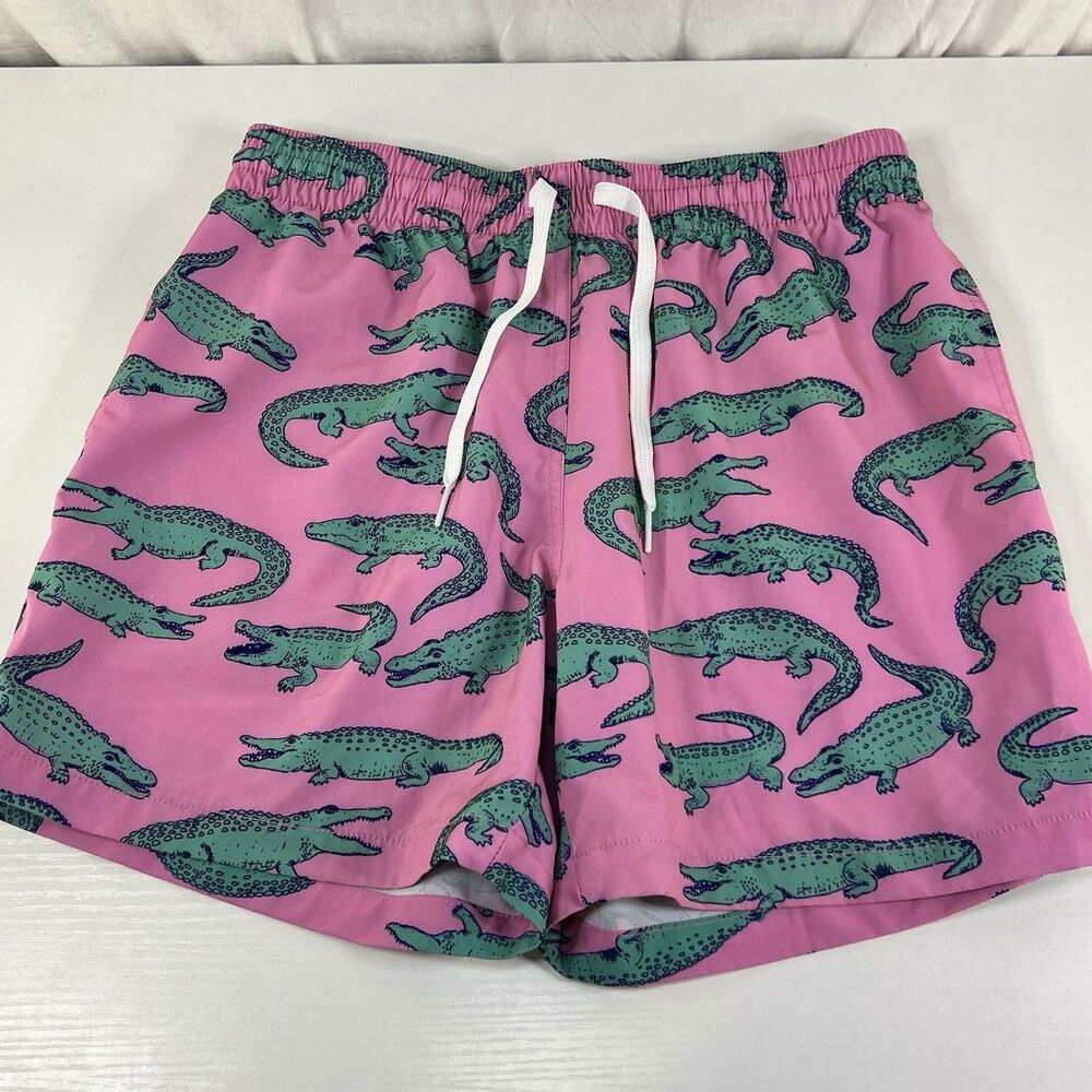 Chubbies The Glades Pink Alligator Classic 5.5” Swim Trunks Shorts Mens Small